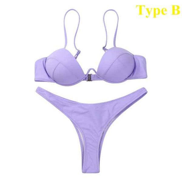 Trendy Sexy Push Up Bikini Swimsuit Set