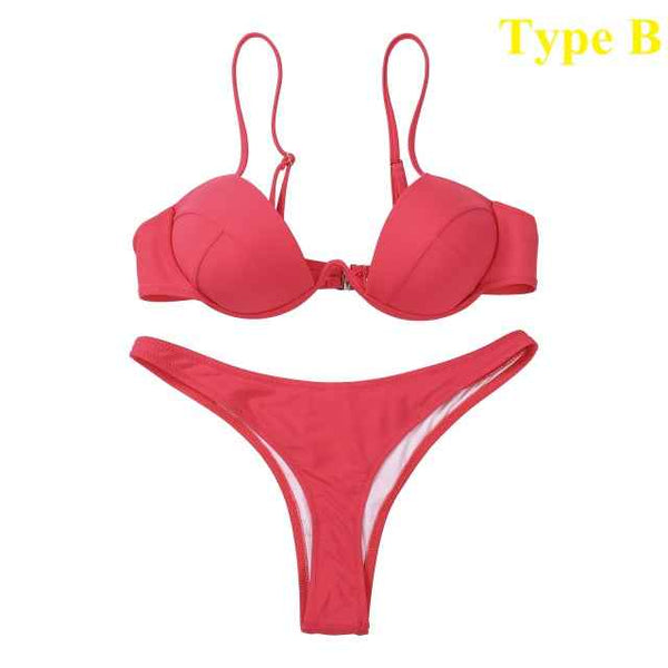Trendy Sexy Push Up Bikini Swimsuit Set