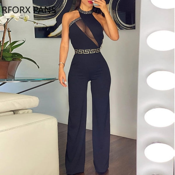Trendy Cutout Sheer Mesh Jumpsuit - TrendsetterbyTracy Boutique