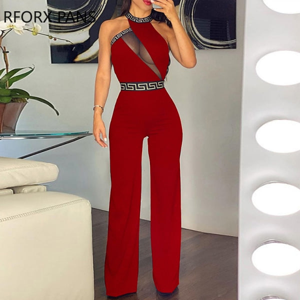 Trendy Cutout Sheer Mesh Jumpsuit - TrendsetterbyTracy Boutique