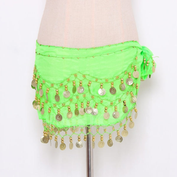 Trendy Three Row Coin Belly Dance Belt Skirt - TrendsetterbyTracy Boutique