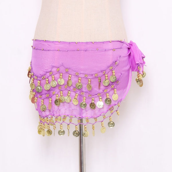 Trendy Three Row Coin Belly Dance Belt Skirt - TrendsetterbyTracy Boutique