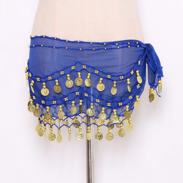 Trendy Three Row Coin Belly Dance Belt Skirt - TrendsetterbyTracy Boutique