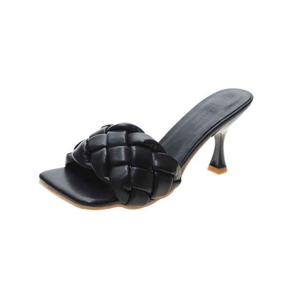 Trendy Casual Slip On Square Toe Heels