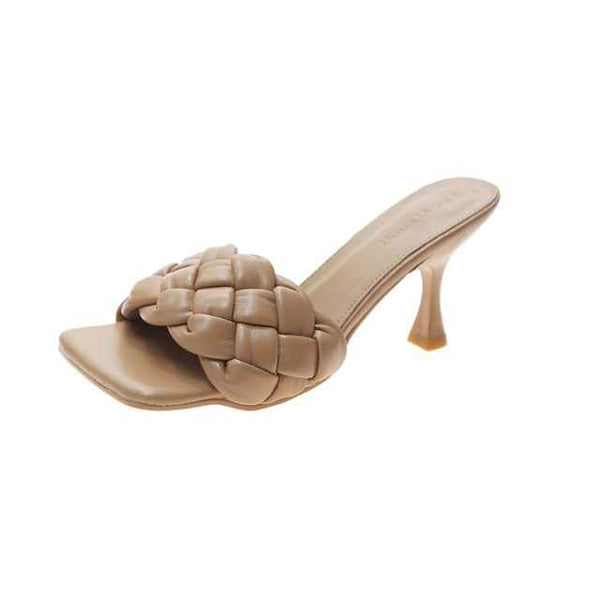 Trendy Casual Slip On Square Toe Heels