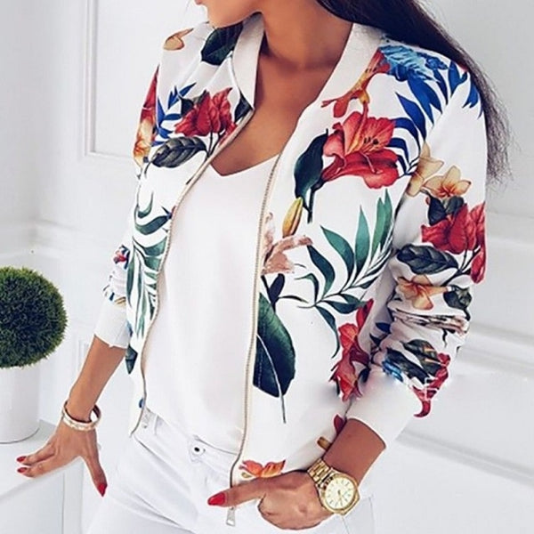 Trendy Floral Long Sleeve Fashion Casual Jacket - TrendsetterbyTracy Boutique