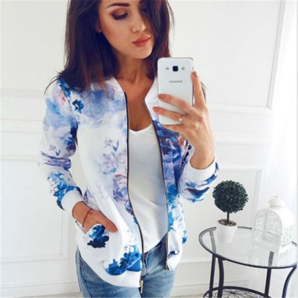 Trendy Floral Long Sleeve Fashion Casual Jacket - TrendsetterbyTracy Boutique