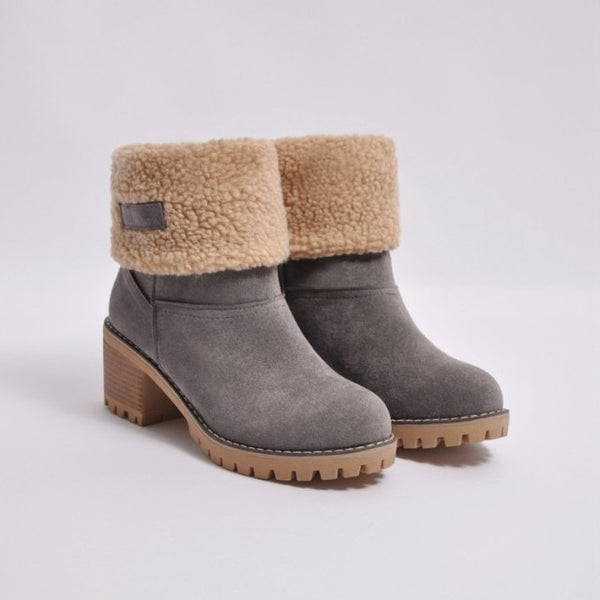 Trendy Fold Down Wool Ankle Boots - TrendsetterbyTracy Boutique