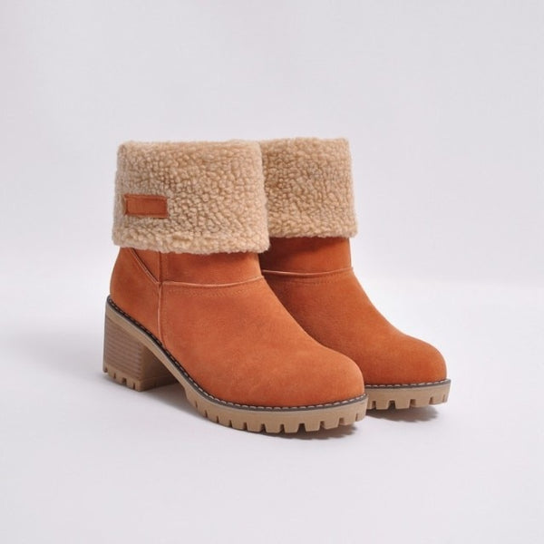 Trendy Fold Down Wool Ankle Boots - TrendsetterbyTracy Boutique