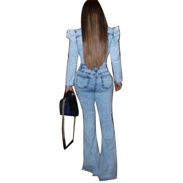 Trendy Denim Wash Romper Jumpsuit - TrendsetterbyTracy Boutique