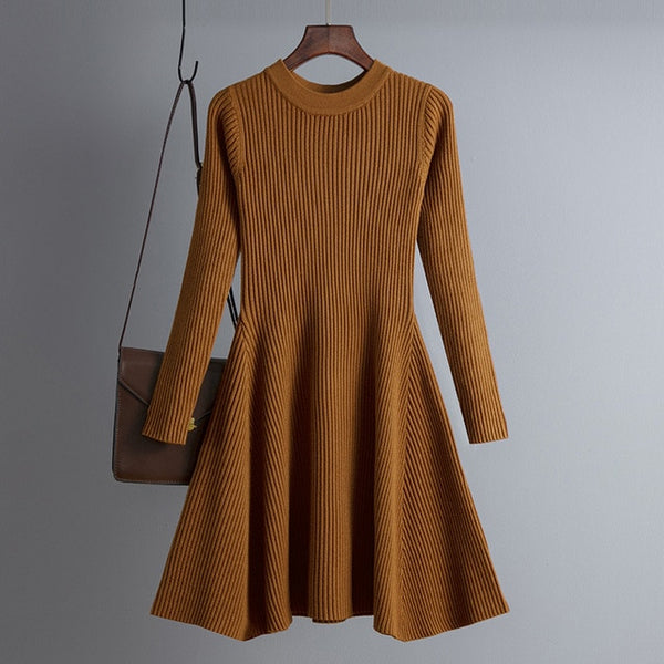 Trendy Mini Knitted Sweater Dress - TrendsetterbyTracy Boutique