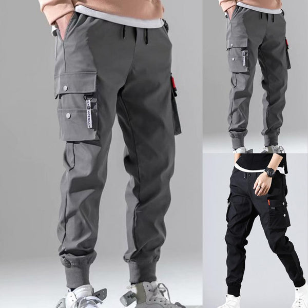 Trendy Men Joggers Solid Multi-pocket Cargo Pants - TrendsetterbyTracy Boutique
