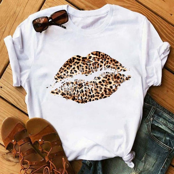 Trendy Love Lips Casual T-Shirts Tees - TrendsetterbyTracy Boutique