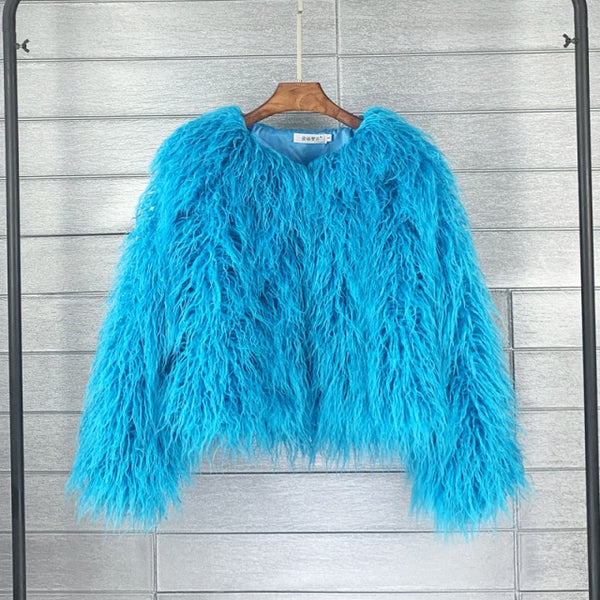 Trendy Colorful Boho Shaggy Fur Coat - TrendsetterbyTracy Boutique