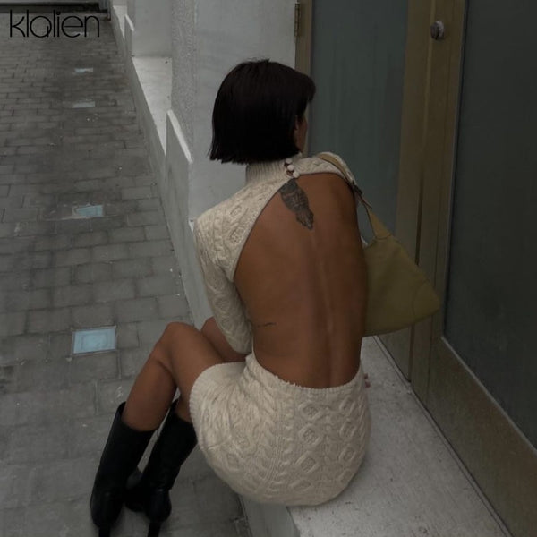 Trendy Long Sleeve Turtleneck Sweater Dress - TrendsetterbyTracy Boutique