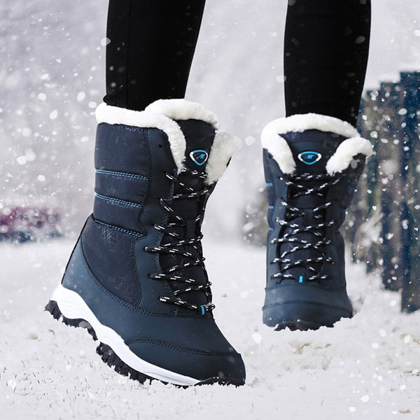Trendy Waterproof Snow Boots With Thick Fur - TrendsetterbyTracy Boutique