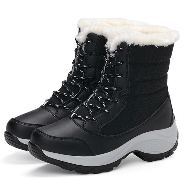 Trendy Waterproof Snow Boots With Thick Fur - TrendsetterbyTracy Boutique
