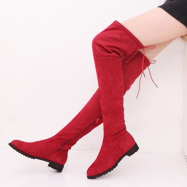 Trendy Over The Knee Suede High Boots - TrendsetterbyTracy Boutique
