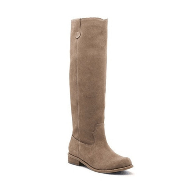 Trendy Knee High Flat-Bottom Round Toe Boots - TrendsetterbyTracy Boutique