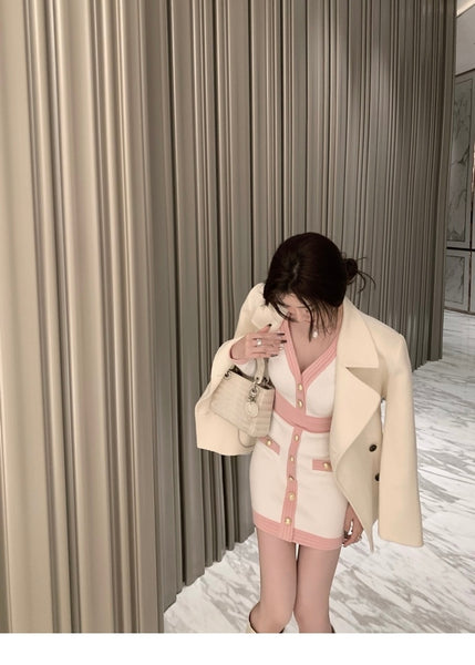 Trendy Sweater Long Sleeve Korean Fashion Dress - TrendsetterbyTracy Boutique