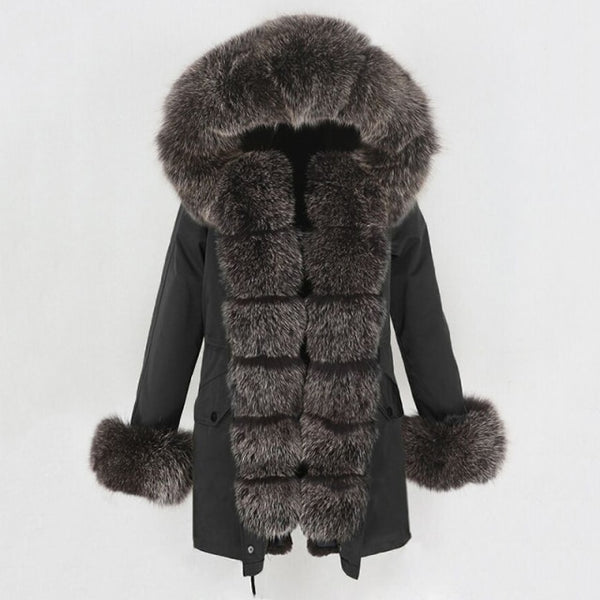 Trendy Winter Fox Fur Collar Coat - TrendsetterbyTracy Boutique