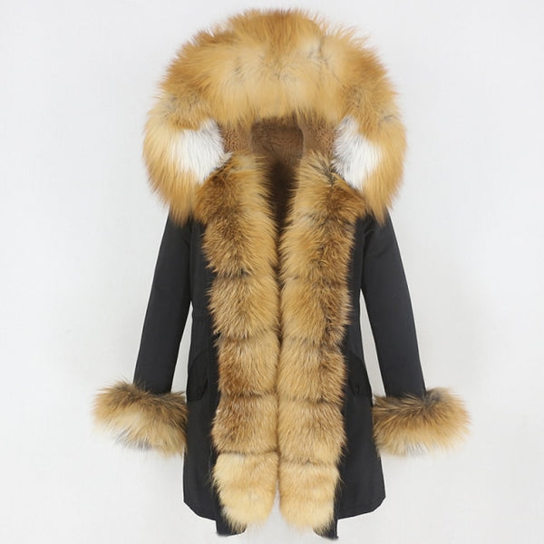 Trendy Winter Fox Fur Collar Coat - TrendsetterbyTracy Boutique
