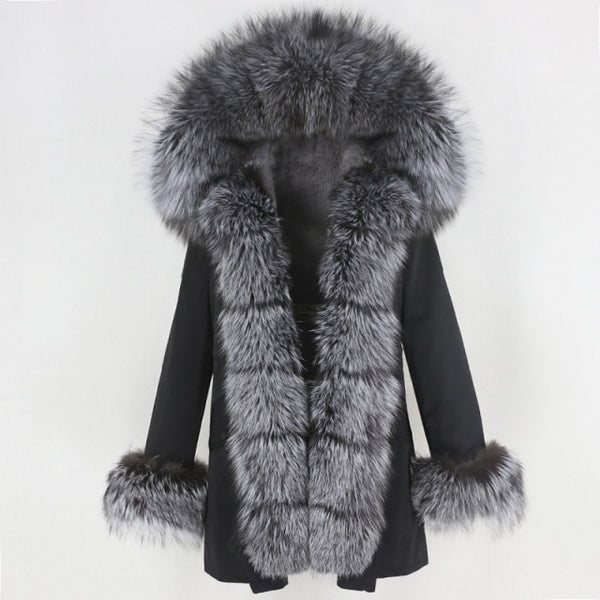 Trendy Winter Fox Fur Collar Coat - TrendsetterbyTracy Boutique