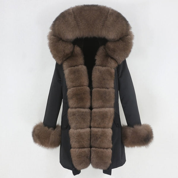 Trendy Winter Fox Fur Collar Coat - TrendsetterbyTracy Boutique
