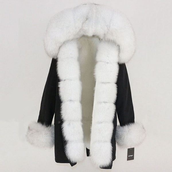 Trendy Winter Fox Fur Collar Coat - TrendsetterbyTracy Boutique