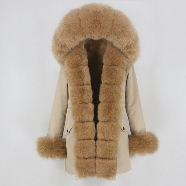 Trendy Winter Fox Fur Collar Coat - TrendsetterbyTracy Boutique