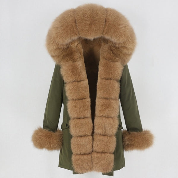 Trendy Winter Fox Fur Collar Coat - TrendsetterbyTracy Boutique