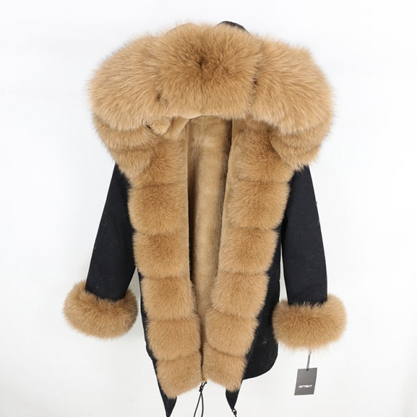 Trendy Winter Fox Fur Collar Coat - TrendsetterbyTracy Boutique