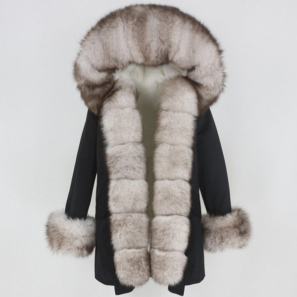 Trendy Winter Fox Fur Collar Coat - TrendsetterbyTracy Boutique
