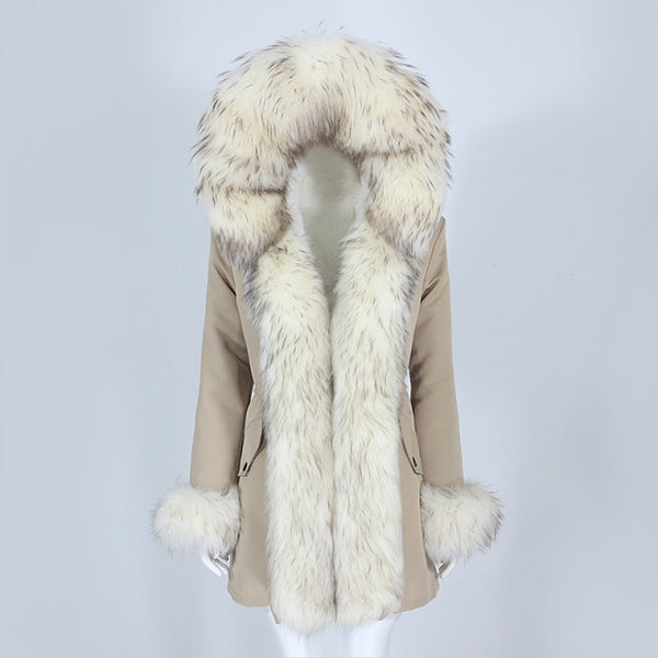 Trendy Winter Fox Fur Collar Coat - TrendsetterbyTracy Boutique