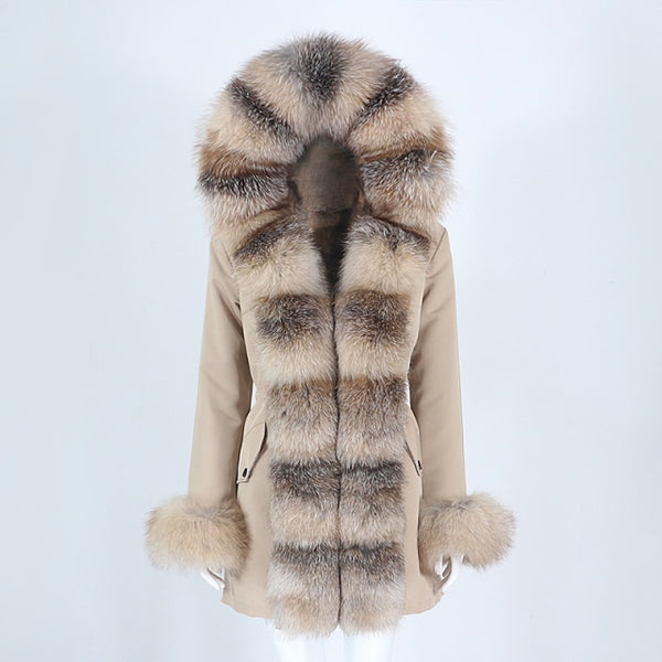 Trendy Winter Fox Fur Collar Coat - TrendsetterbyTracy Boutique