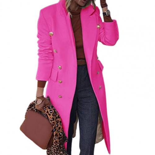 Trendy Solid Color Wool Double Breasted Coat - TrendsetterbyTracy Boutique