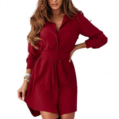 Trendy Long Sleeve Shirt Dress With Belt - TrendsetterbyTracy Boutique