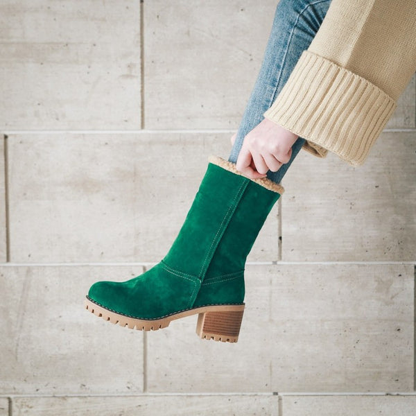 Trendy Fold Down Wool Ankle Boots - TrendsetterbyTracy Boutique