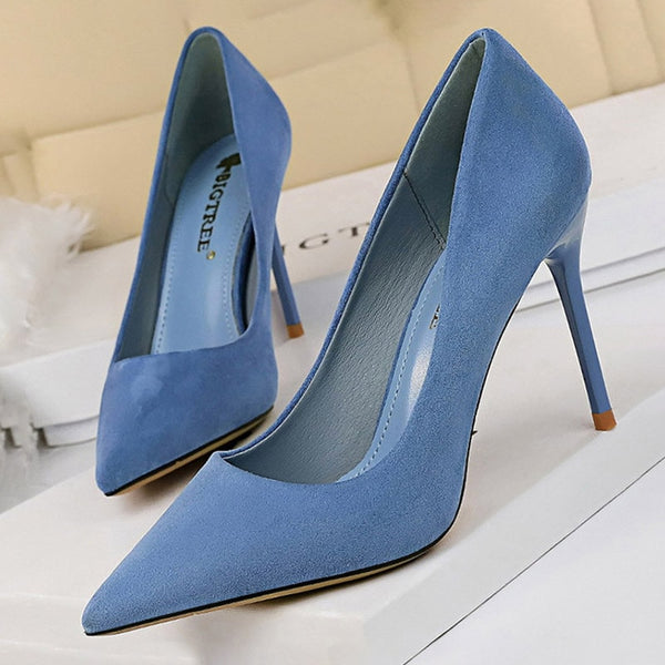 Trendy Suede Stiletto Heels - TrendsetterbyTracy Boutique