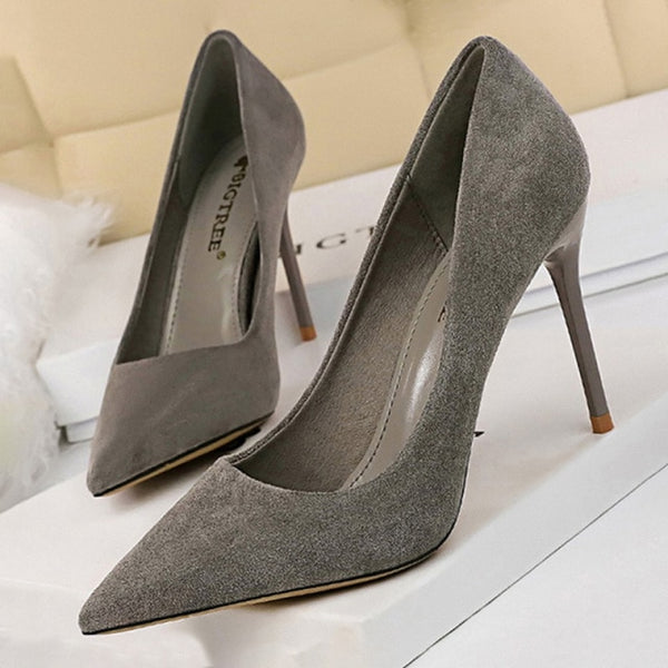 Trendy Suede Stiletto Heels - TrendsetterbyTracy Boutique