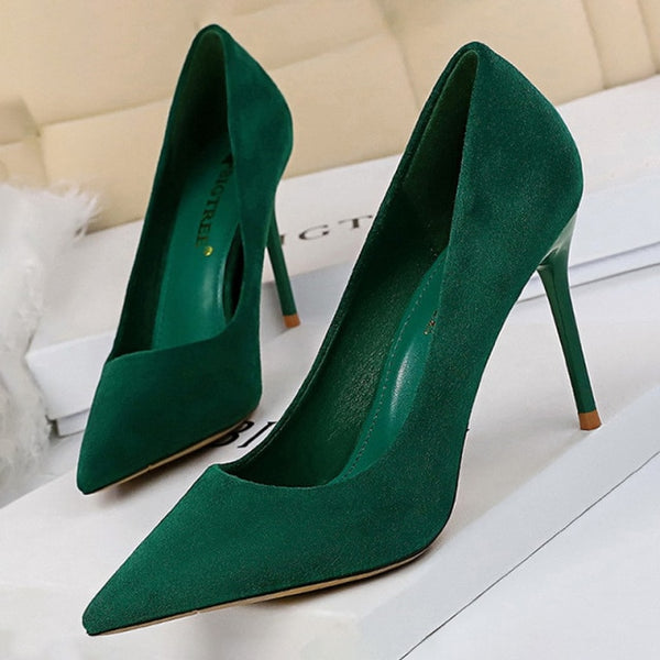 Trendy Suede Stiletto Heels - TrendsetterbyTracy Boutique