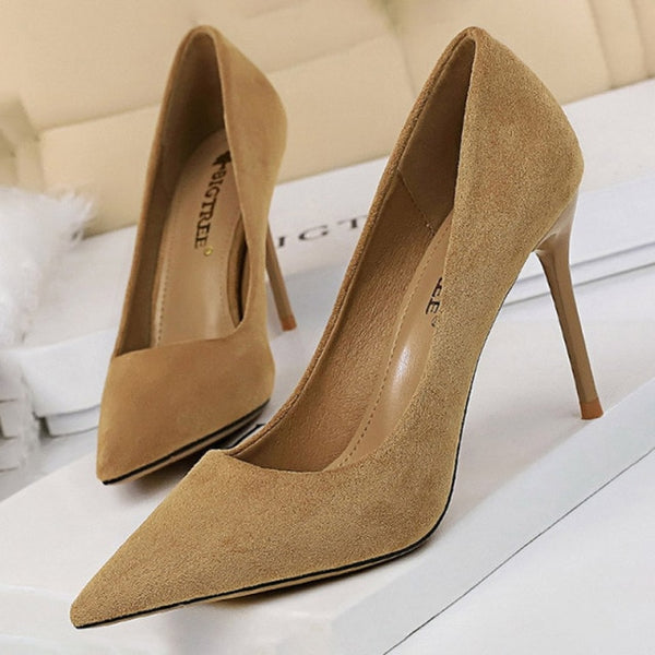 Trendy Suede Stiletto Heels - TrendsetterbyTracy Boutique