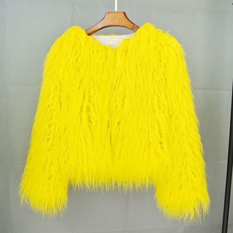 Trendy Colorful Boho Shaggy Fur Coat - TrendsetterbyTracy Boutique